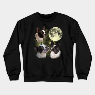 Boston Terriers The Moon Classic Dog Breed Crewneck Sweatshirt